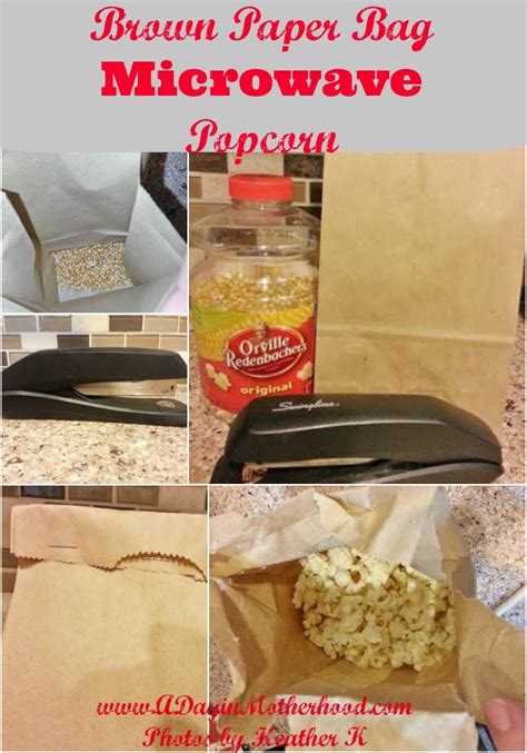 Brown Paper Bag Microwave Popcorn A Day In Motherhood