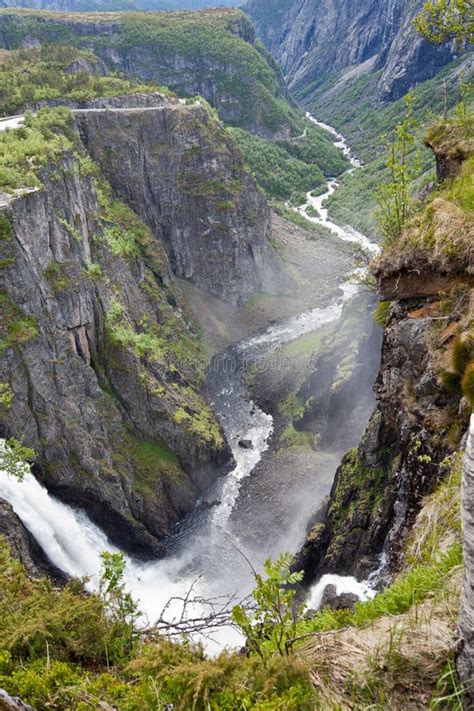 Waterfall Stock Image Image Of Ringfossen Hill Daytime 5695315
