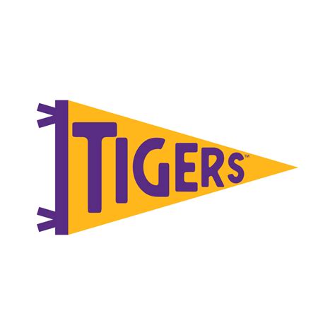 Tigers Pennant Sticker Louisiana State University Shopb Unlimited