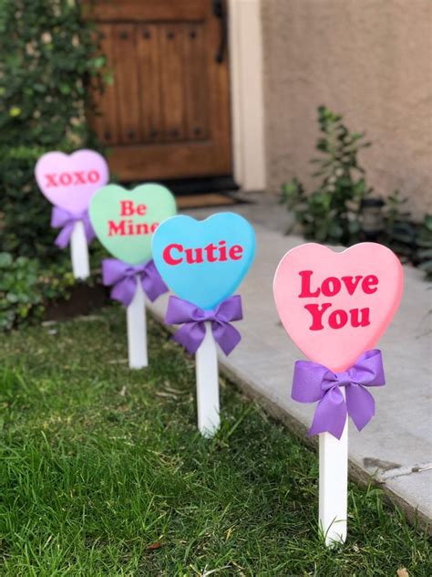 Valentines Day Conversation Candy Heart Yard Decor Diy Valentines