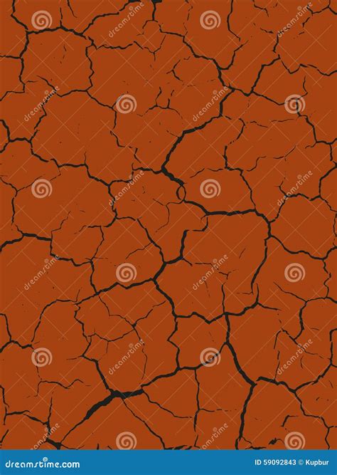 Cracked Clay Seamless Texture Stock Vector Illustration Of Design