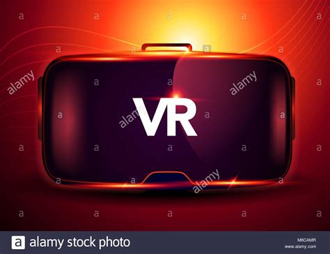 Vector Illustration Concept Using Abstract Stereoscopic 3d Virtual Reality Glasses Vr Interface