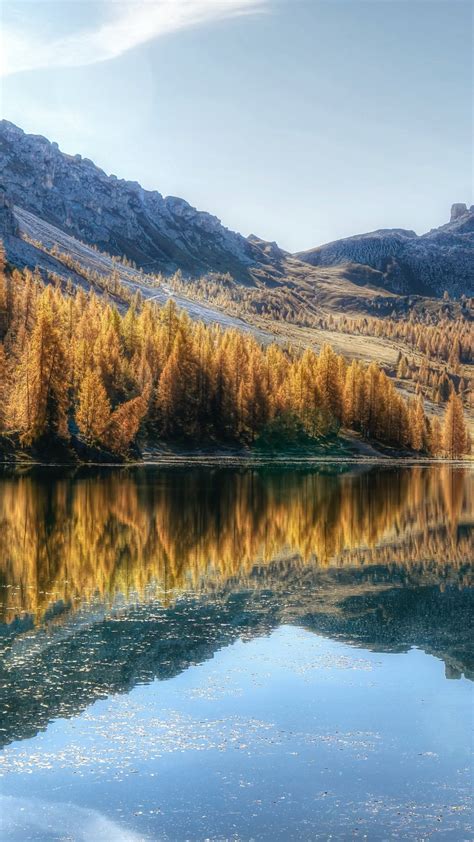 Wallpaper Lake Reflection Autumn Scenery Mountains Resolution