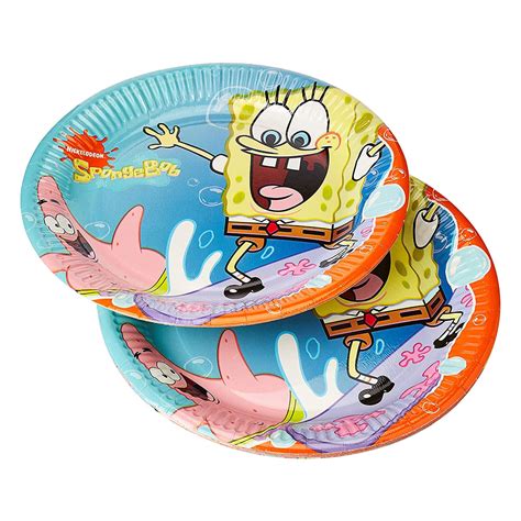Nickelodeon Spongebob Squarepants Party Paper Plate Multicolor 23 Cm 10