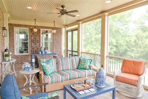 We were so inspired by the porch ceilings in new orleans and now we have the opportunity to have a beautiful porch ceiling. Outdoor Living Bliss in Brentwood - The Porch Company