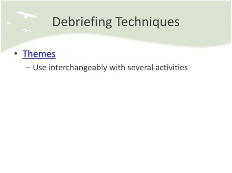 Ppt Successful Debriefing Techniques Powerpoint Presentation Free