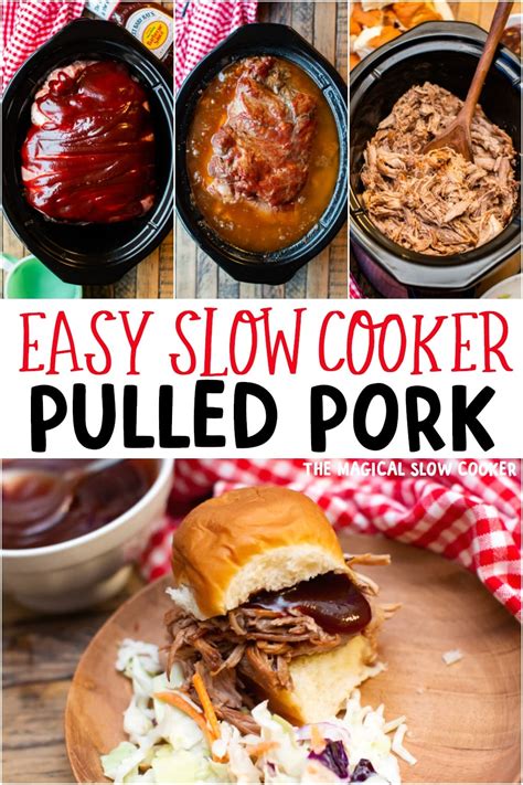 Easy Slow Cooker Pulled Pork Sandwiches The Magical Slow Cooker