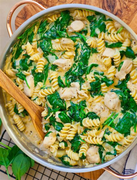 Spinach Dip Pasta With Chicken Tatyanas Everyday Food