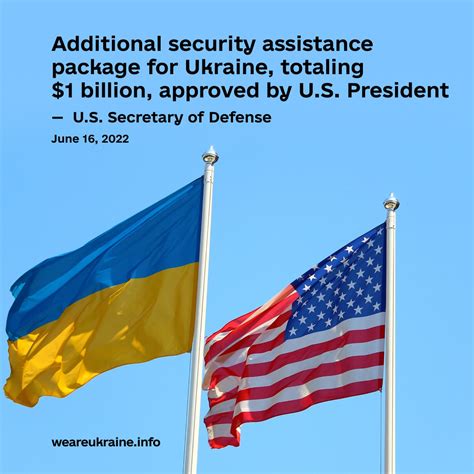 Additional Security Assistance Package For Ukraine Totaling 1 Billion
