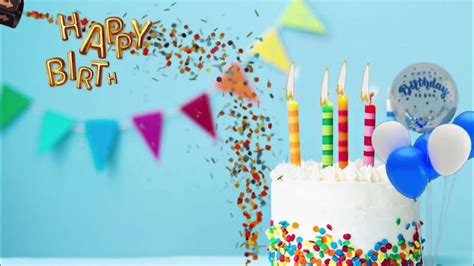 Happy Birthday Motion Graphic Background Loop Animation Footage 4k Free