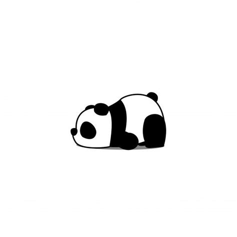 Lazy Panda Cartoon Premium Vector Cute Panda Drawing Panda Drawing