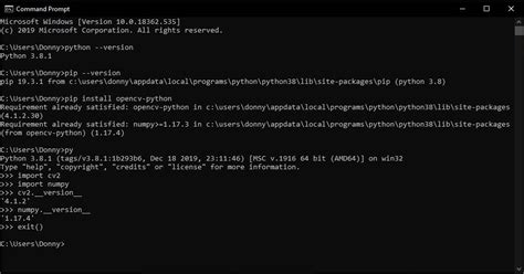Visual Studio Code Python Install Opencv