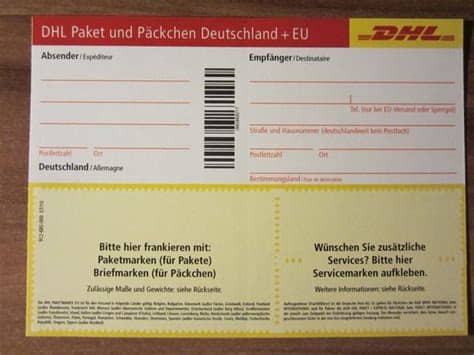 Met my dhl parcel maak je dhl kent de wereld als geen ander. DHL-Paketschein Paketmarke (Post, Paket)
