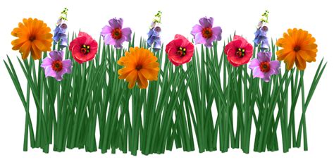 Gambar Pagar Taman Dengan Ilustrasi Bunga Dan Rumput