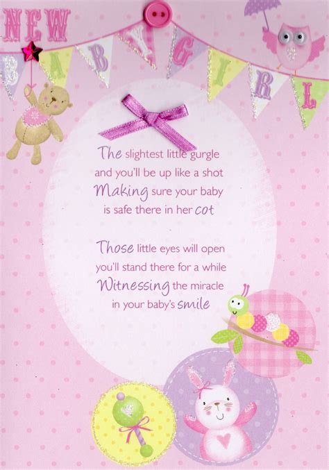 New Baby Girl Greeting Card Second Nature Poetic Words Cards Ebay