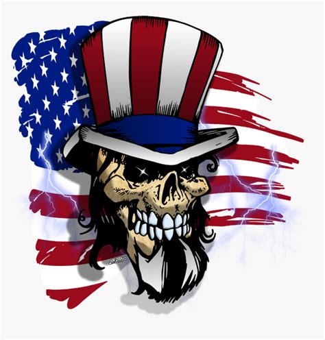 American Skulls By Tyger Graphics American Skull Transparent Hd Png