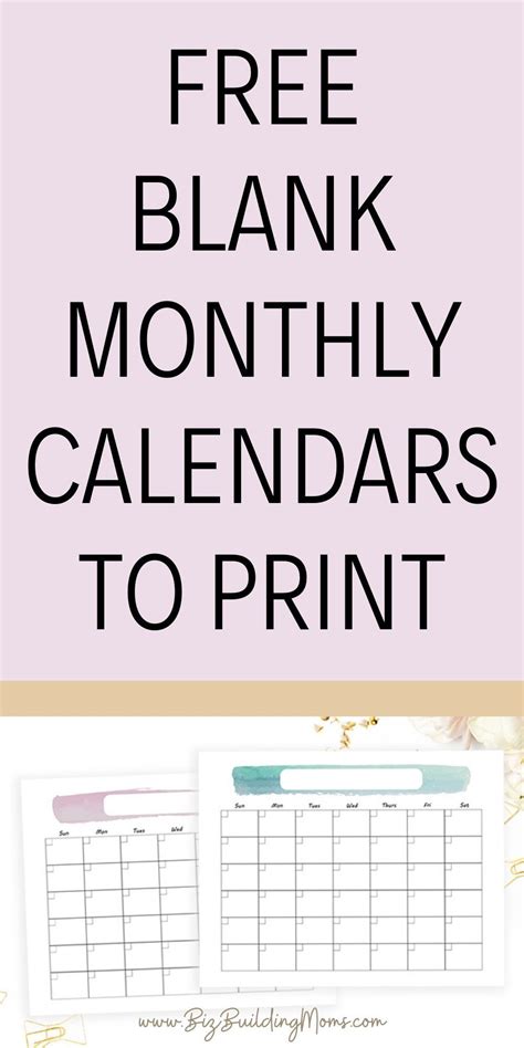 Blank Planning Calendar Free Content Calendar Template To Print Artofit
