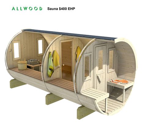 Allwood Barrel Sauna 400 Ehp Electric Heater