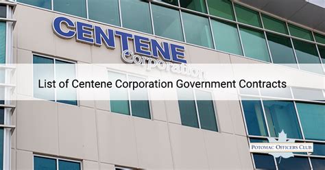List Of Centene Corporation Government Contracts Potomac Officers Club