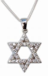 Images of Sterling Silver Jewish Star Necklace