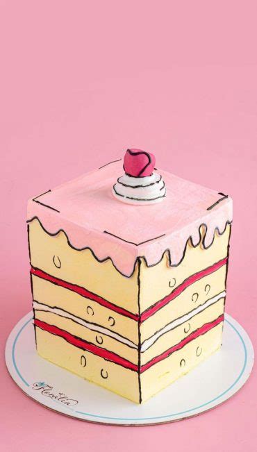 30 Cute Comic Cakes For Cartoon Lovers Square Pastel Comic Cake