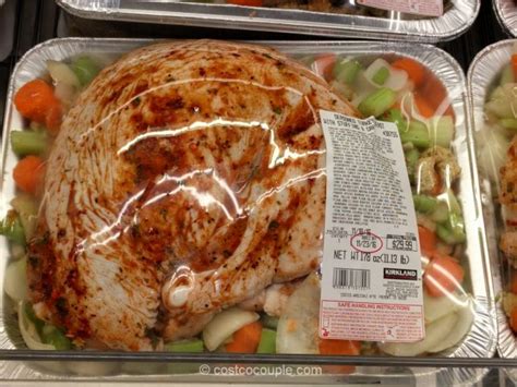 The complete thanksgiving dinner serves four and includes a cooked turkey breast stuffed with basil, thyme, lavender and fennel; Seasoned Turkey Breast with Stuffing and Gravy