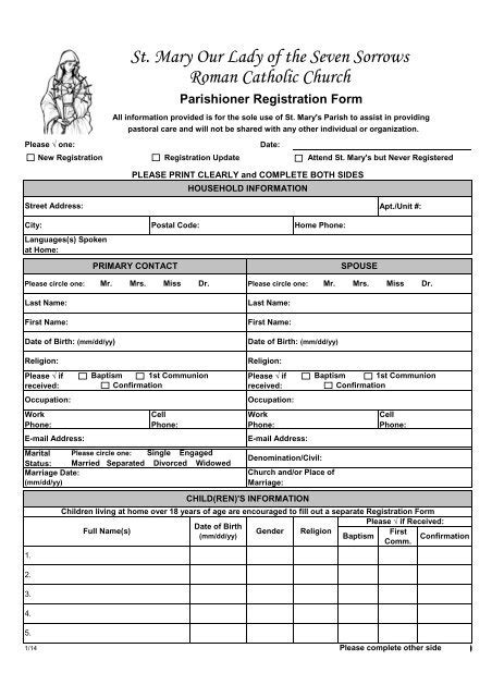 10 Church Membership Form Template Template Guru