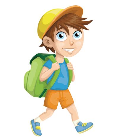 Drawing Clip Art Boy With School Bag Clipart Free Transparent Png