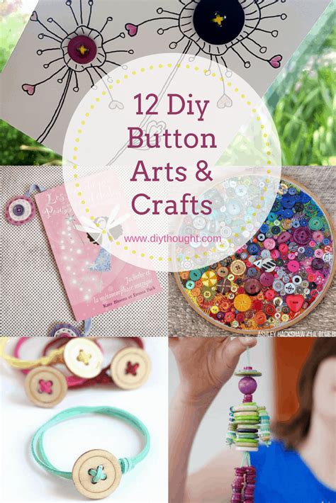 12 Diy Button Arts And Crafts Diy Thought