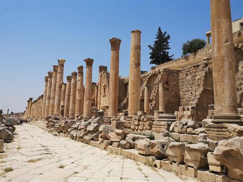The Archaeological Site Of Jerash Jordan Kingdom Of Jordan