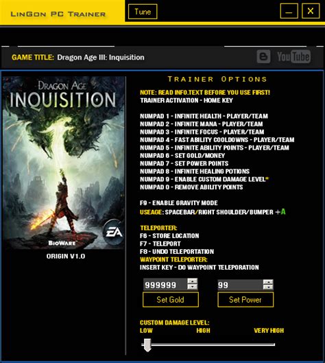 Dragon Age Origins Ultimate Edition Trainer Rtstip