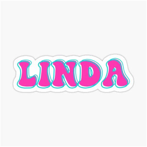 Linda Name Linda Name Cute Design Sticker By Custom Name Redbubble