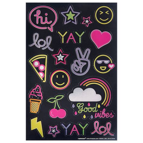Neon Sticker Sheets Card And Party Giant