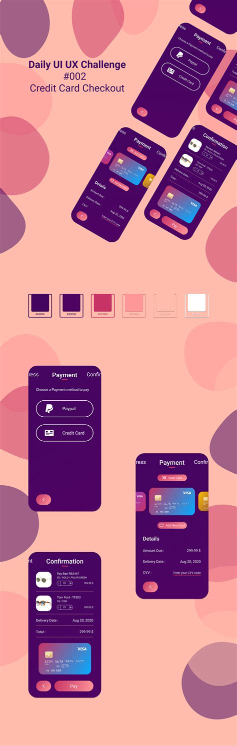 Daily Ui Ux Challenge 002 Credit Card Checkout Behance
