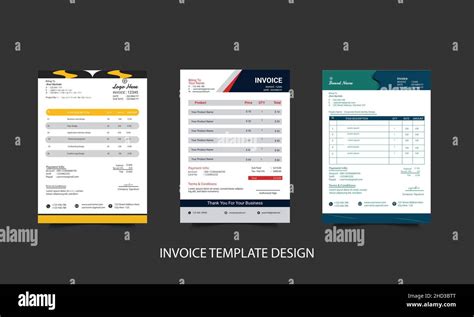 Business Invoice Template Vector Design Stock Vector Image And Art Alamy
