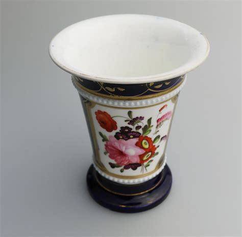 Antique Antique English Porcelain A Fine Regency Hand Painted Spill