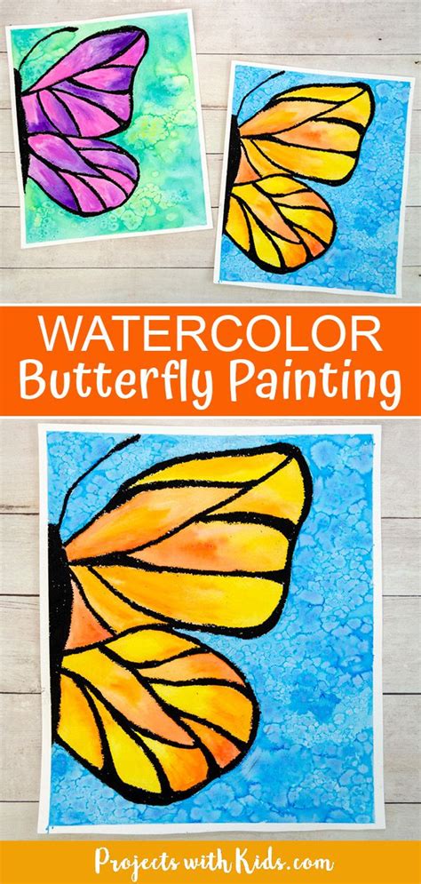 Beautiful Watercolor Butterfly Painting For Kids To Make Butterfly