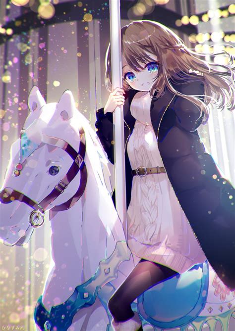 Anime wallpapers, background,photos and images of anime for desktop windows 10 macos, apple iphone and android mobile. Wallpaper Anime Girl, Merry-go-round, Amusement Park, Loli ...