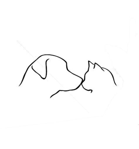 Singe line art, female burnt mustard paint. Dog & Cat | Minimalist drawing, Line art drawings, Dog cat