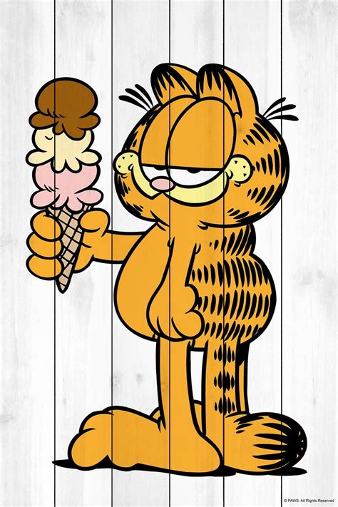Marmont Hill Ice Cream Garfield Painting Print On Canvas Simple