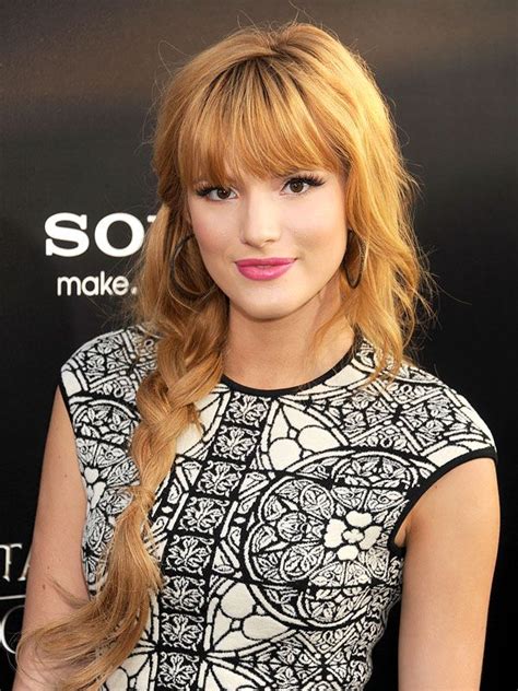 Bella Thornes Strawberry Blonde Hair Looks Stunning With Bangs And A