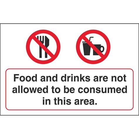 No Food Or Drink Allowed Signs Child Safety Notice Signs Ireland