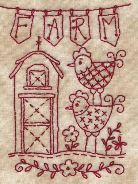 Homestead Farm Hand Embroidery Pattern Hand Embroidery Pattern