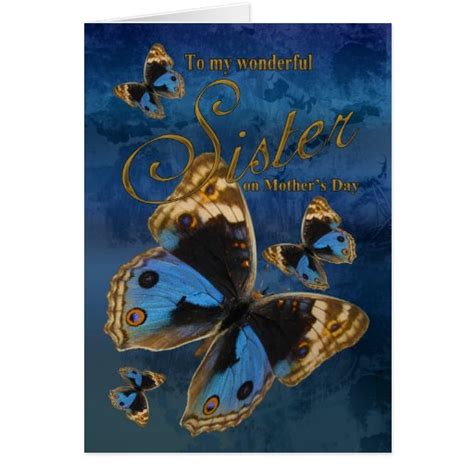 Every year, mothers eagerly await mother's day. Sister, Mother's Day Card With Butterflies | Zazzle