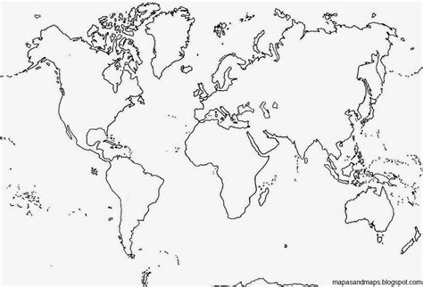 Mapas And Maps Mapa Planisferio Sin Divisi N Pol Tica Y Sin Nombres
