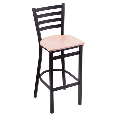 holland bar stool co jackie 25 in counter stool with wood seat black wrinkle