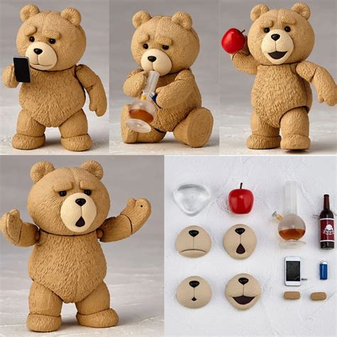 Nendoroid Teddy Bear Bjd Figure Movie Ted 2 Ted Action Figure Collectable Model Toy 10cm