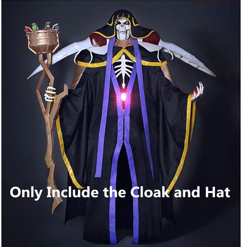 Overlord Cosplay Ainz Ooal Gown Cosplay Costume Momonga Cloak With Hat