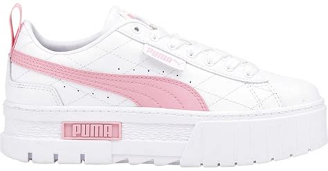 Puma Leather Baby Phat X Mayze Basketball Shoes In Whitepink Pink