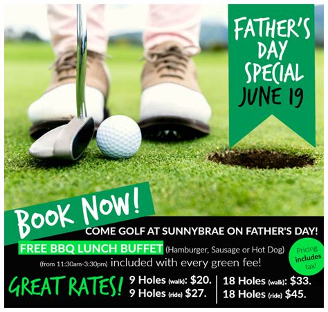 Fathers Day Golf Special At Sunnybrae Sunnybrae Golf Club